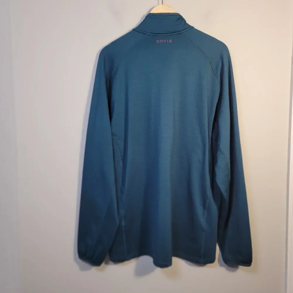 Orvis Mens XL Horseshoe Hills Fleece 1/4 Zip Pullover Green